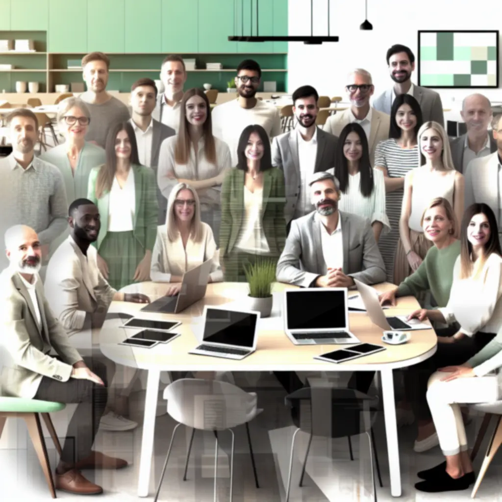 Équipe de Portail Jeux Franceus travaillant dans un espace de travail moderne